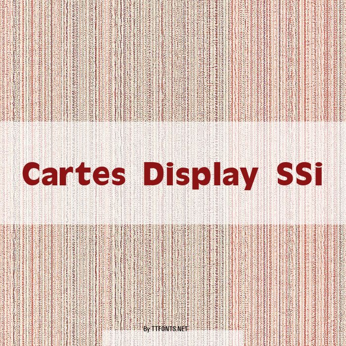 Cartes Display SSi example